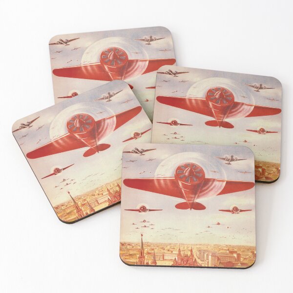 Item preview, Long Live Mighty Aviation! SOVIET PROPAGANDA Art Vintage Airplane designed and sold by retroposters.