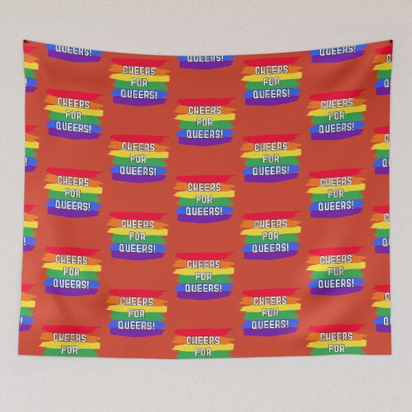 Item preview, GAY PRIDE T-SHIRTS! CHEERS FOR QUEERS! T-SHIRT designed and sold by BrandNewTeez.