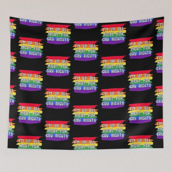 Item preview, GAY PRIDE T-SHIRTS! I’M UP ALL NIGHT FOR GAY RIGHTS T-SHIRT designed and sold by BrandNewTeez.