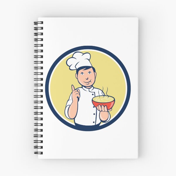 Item preview, Chef Cook Bowl Pointing Circle Cartoon designed and sold by patrimonio.