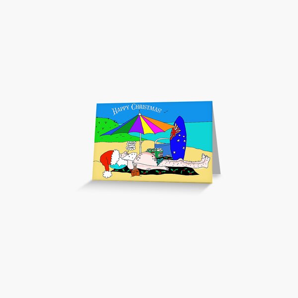 Item preview, Australian Christmas Santas Aussie Beach Holiday Australia Xmas! designed and sold by emmafifield.