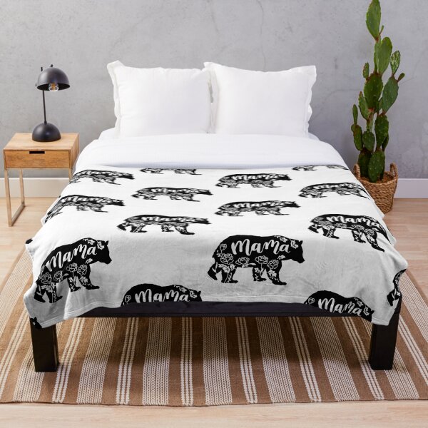Item preview, Floral Mama Bear Peony Flowers Hand Drawn designed and sold by DoubleBrush.