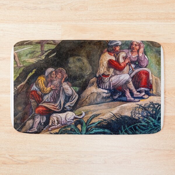 Item preview, secluded couples courting in a fresco ancient representation of the temptation designed and sold by fineartitalia.
