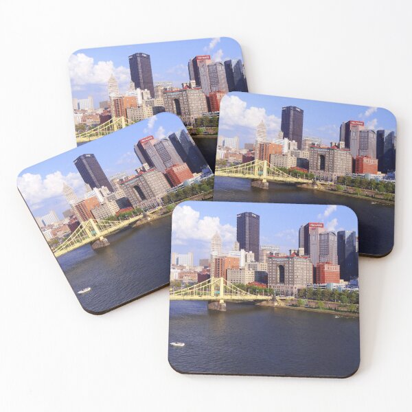 Item preview, Pittsburgh Skyline Allegheny River Clemente Bridge designed and sold by judgeart.