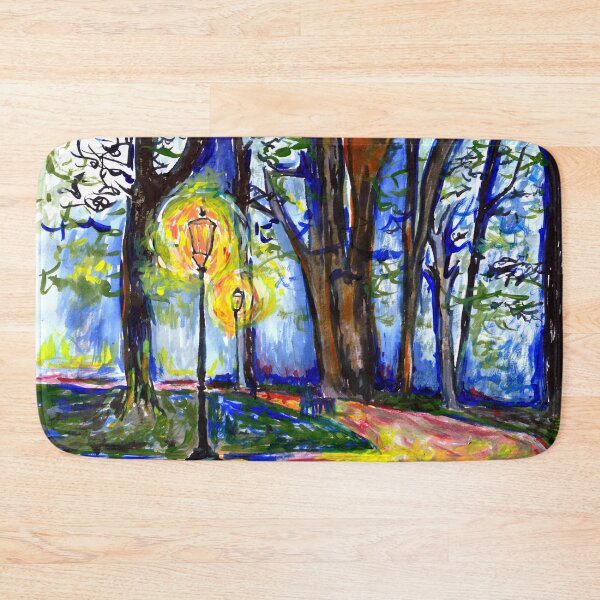 Item preview, abstract night nature painting || night in the park abstract nature painting  designed and sold by KARTICK DUTTA.