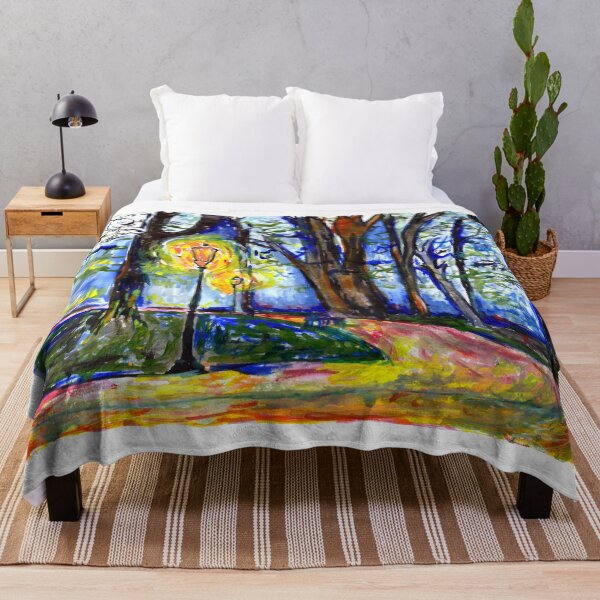 Item preview, abstract night nature painting || night in the park abstract nature painting designed and sold by KARTICK DUTTA.