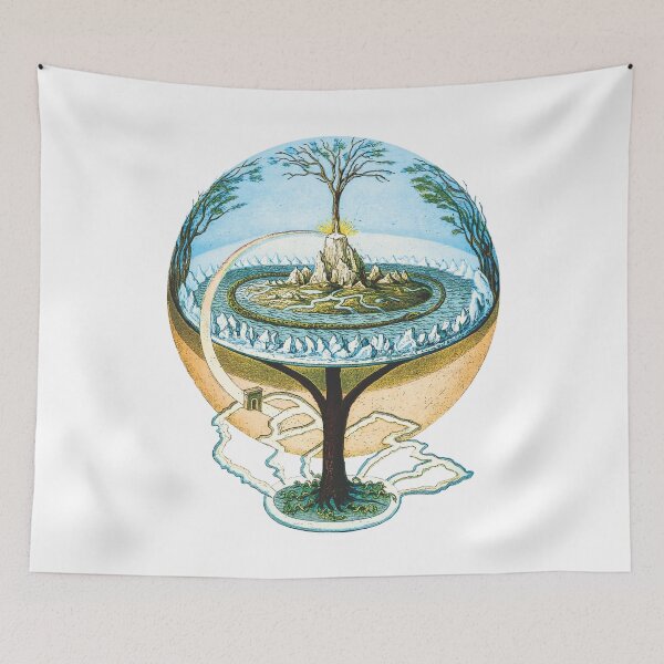 Item preview, Flat Earth Anceint Norse Cosmology Concept designed and sold by VectorDesigner.
