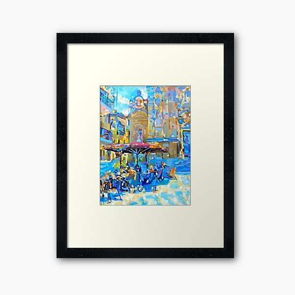 Oil painting of Gozo Framed Art Print