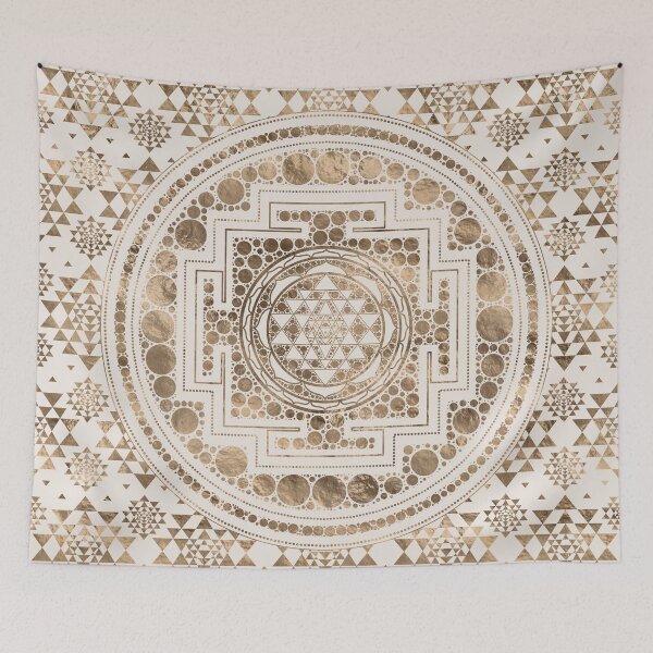 Item preview, Sri Yantra  / Sri Chakra Pastel Gold designed and sold by k9printart.