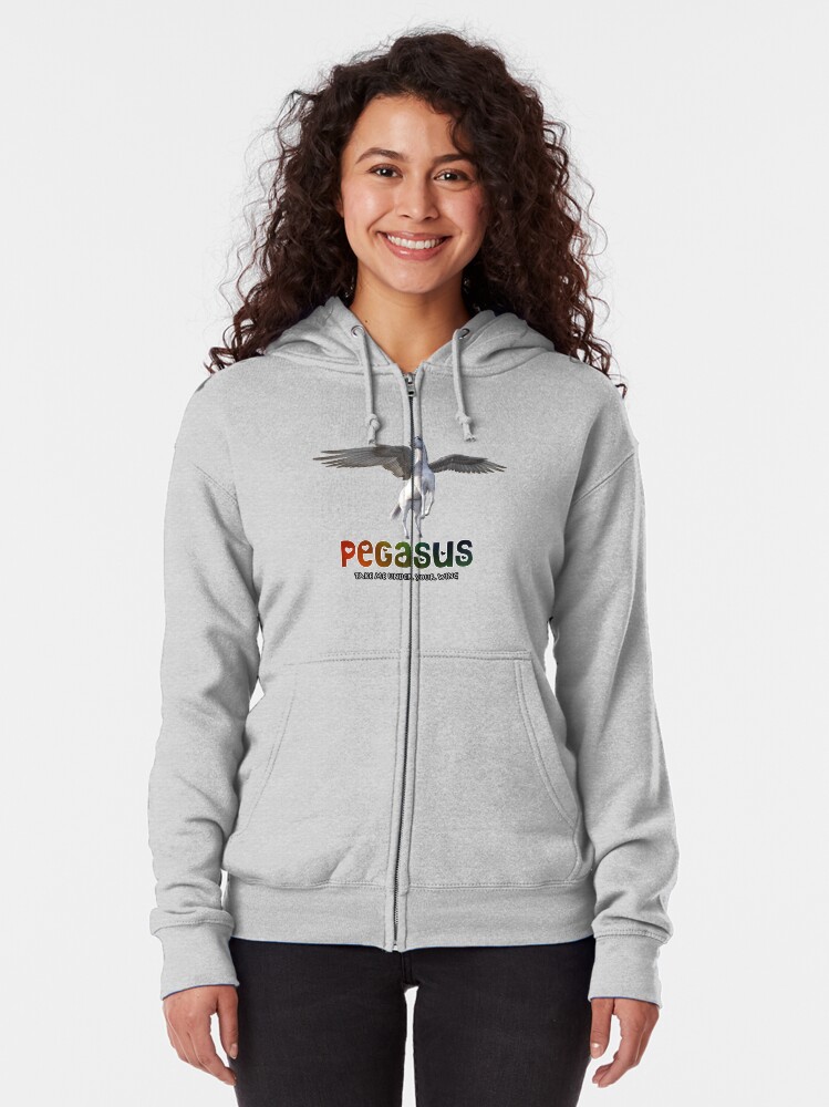 Alternate view of Pegasus - Take me under your wing Zipped Hoodie