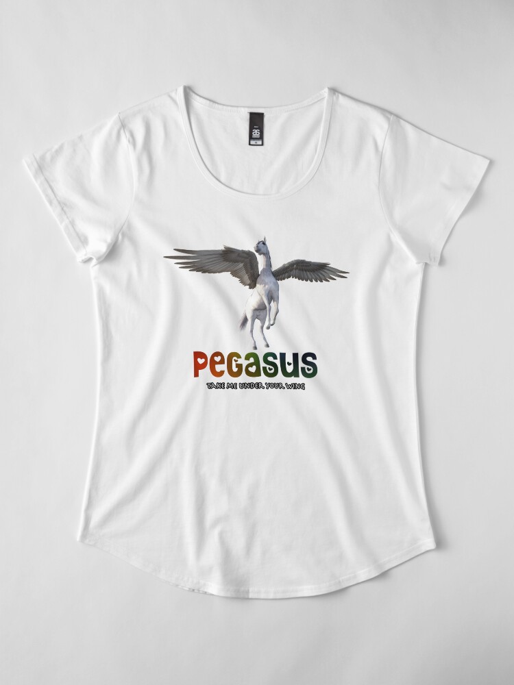 Alternate view of Pegasus - Take me under your wing Premium Scoop T-Shirt