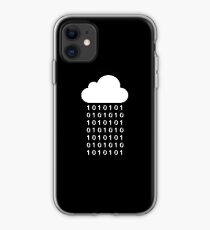 Cloud of binary rain iPhone Case