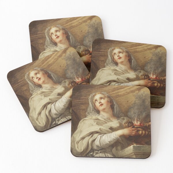 Item preview, A Vestal Virgin Tending Fire by Francois Lemoyne designed and sold by Xzendor7 Digital Art Creations.