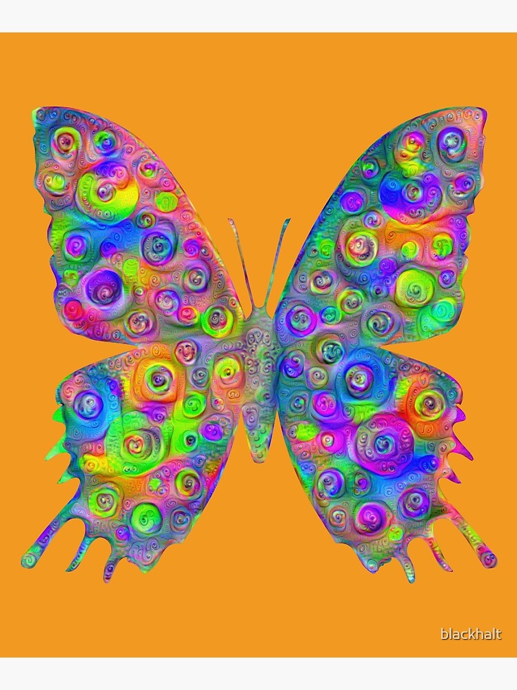 #DeepDream Motley Butterfly by blackhalt