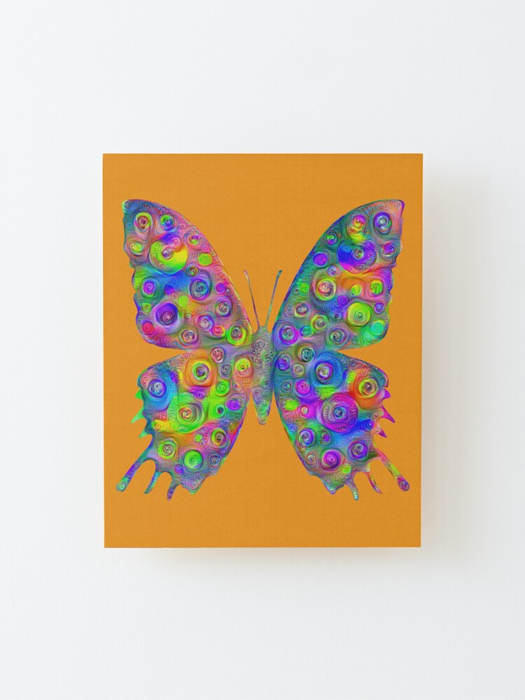 Alternate view of #DeepDream Motley Butterfly Mounted Print