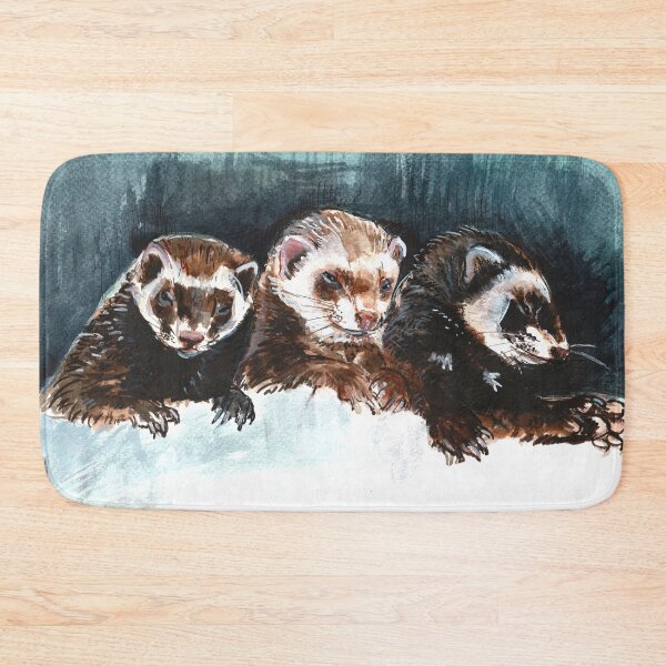 Item preview, Three Sleepy Ferrets designed and sold by belettelepink.