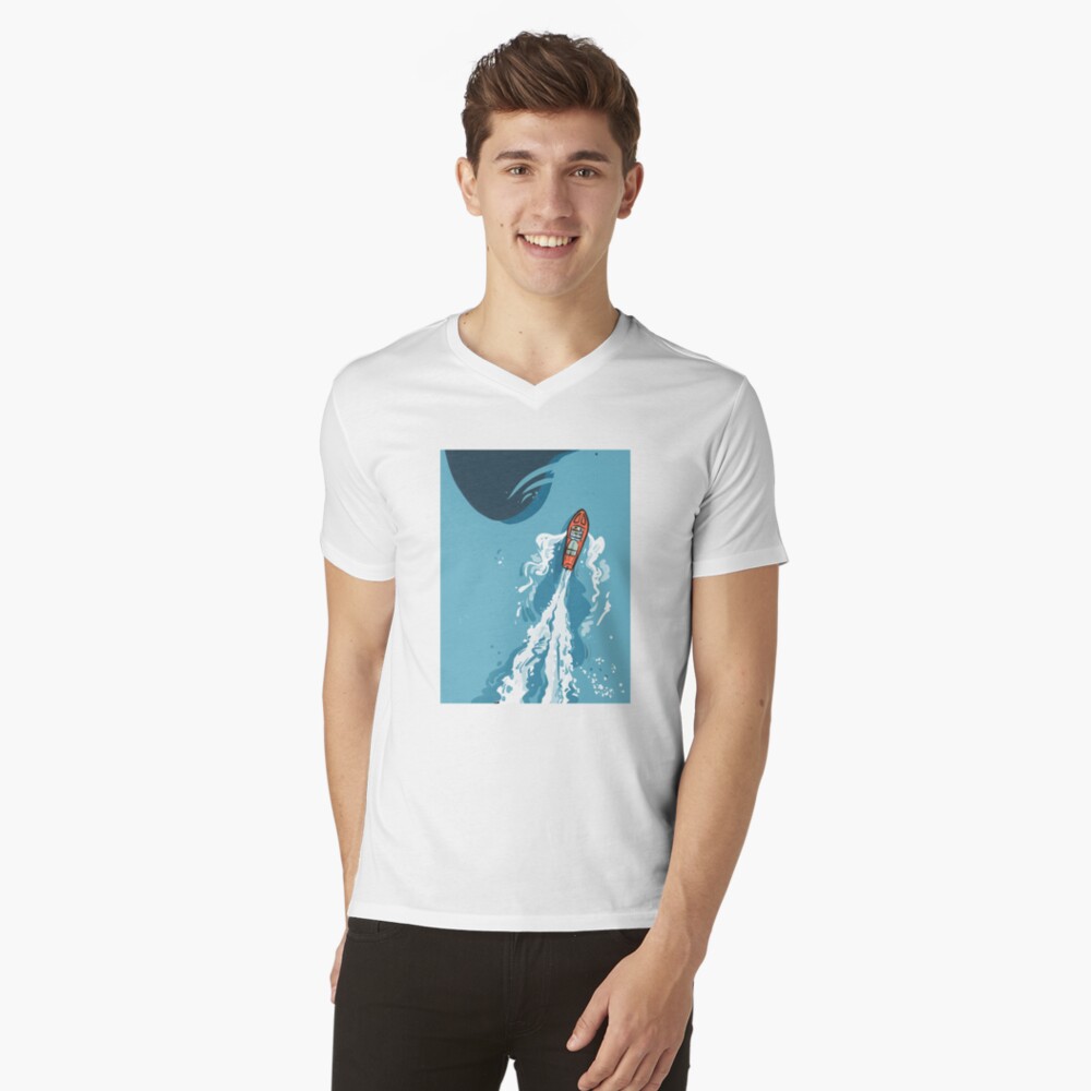 Vista previa del artículo con la obra «Camiseta de cuello en V», diseñado y vendido por CovoStudio.