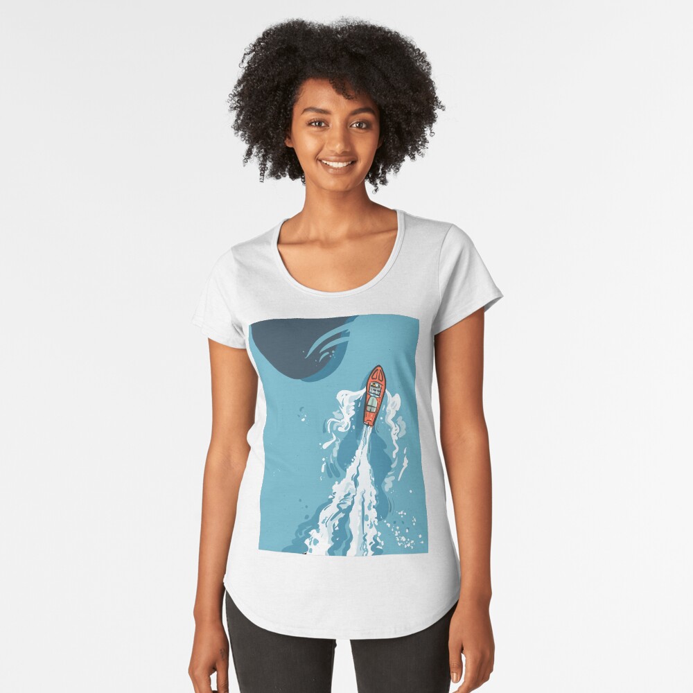 Vista previa del artículo con la obra «Camiseta premium de cuello ancho», diseñado y vendido por CovoStudio.