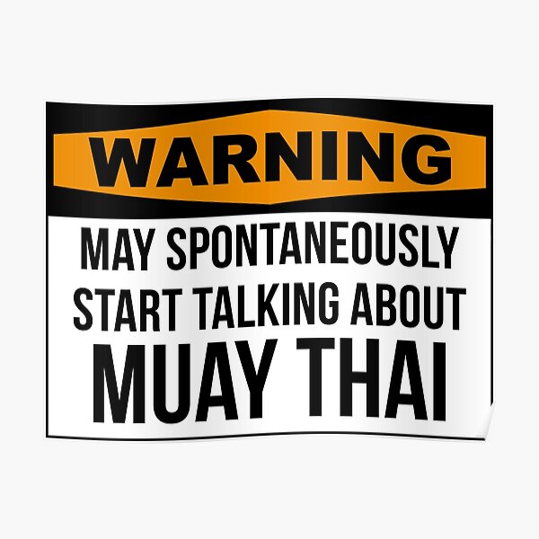 Posters Sur Le Theme Muay Thai Citation Redbubble