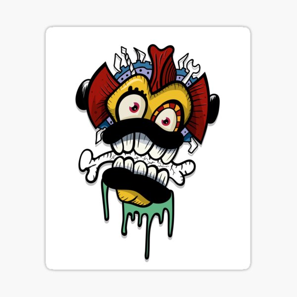 Punk Monster Crazy Punker Music Sticker