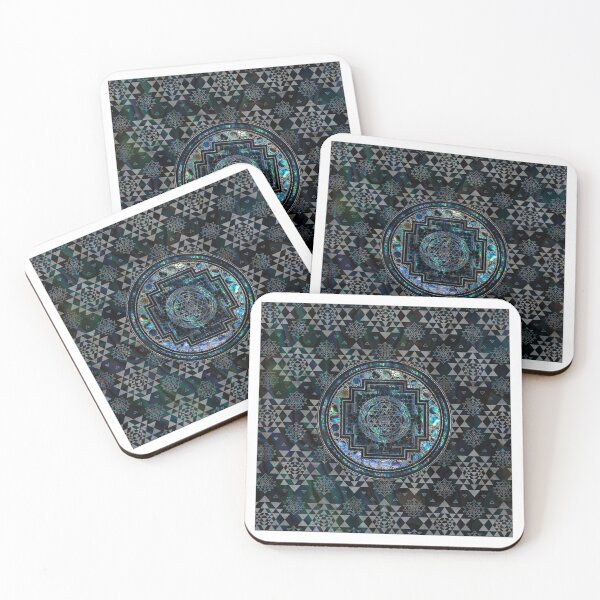 Item preview, Sri Yantra  / Sri Chakra Abalone Shell and Silver designed and sold by k9printart.