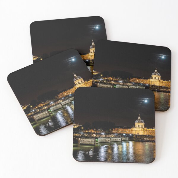 Artikelvorschau, Institut de France und Pont des Arts bei Nacht - Paris entworfen und verkauft von Ulysse Pixel.