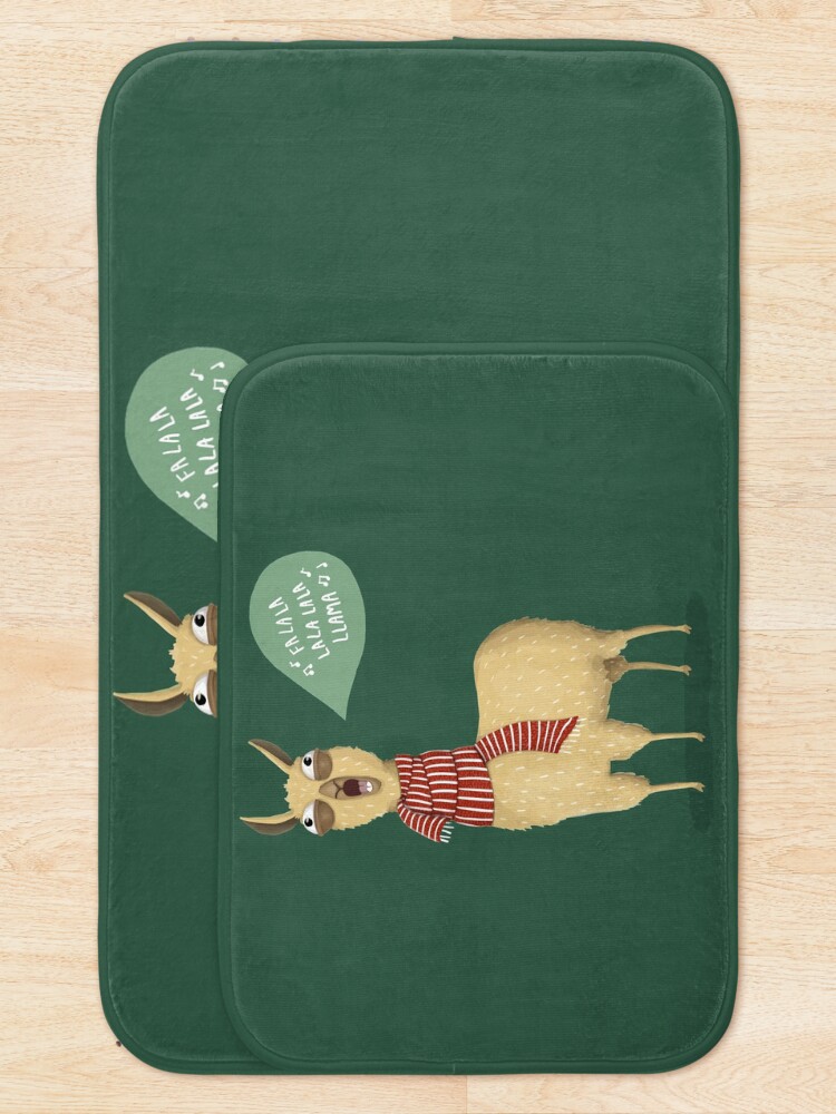Alternate view of Christmas holiday Llama Bath Mat