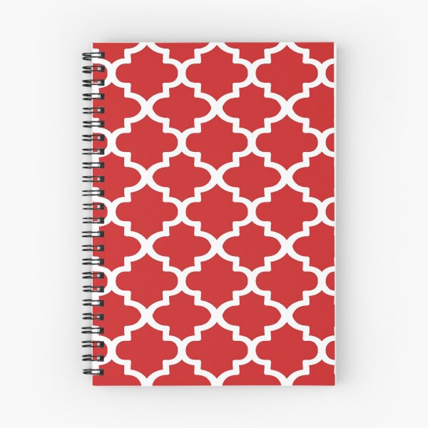 Item preview, Quatrefoil Pattern In White Outline On Red designed and sold by taiche.
