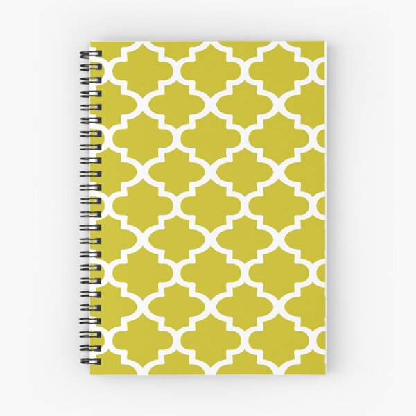 Item preview, Quatrefoil Pattern In White Outline On Mustard Yellow designed and sold by taiche.