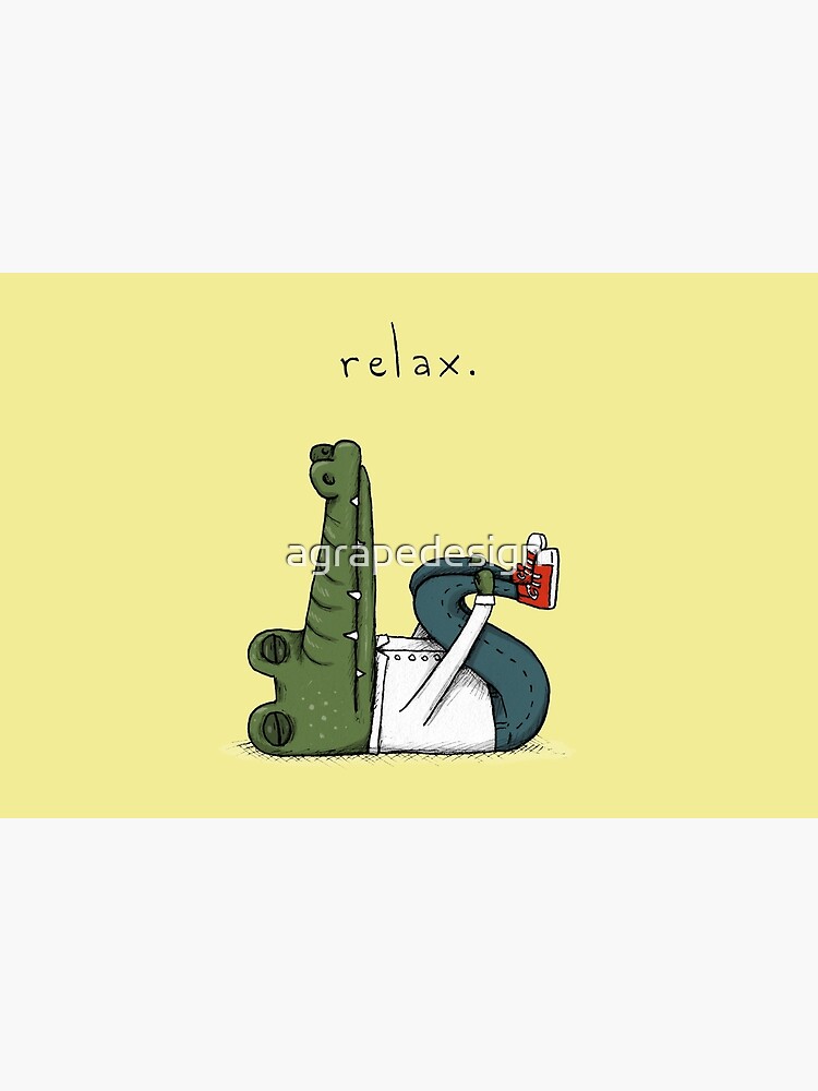 Disover Crocodile with anxiety Bath Mat