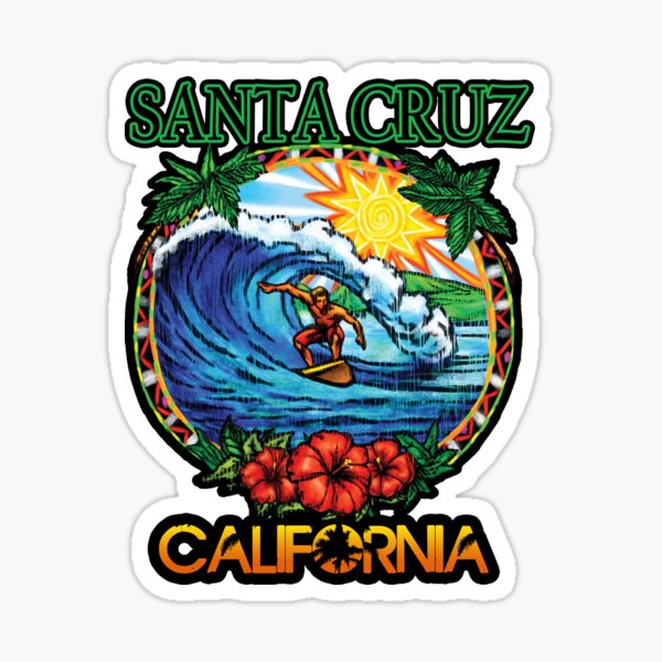 Santa Cruz Mermaid Decal Surfing 
