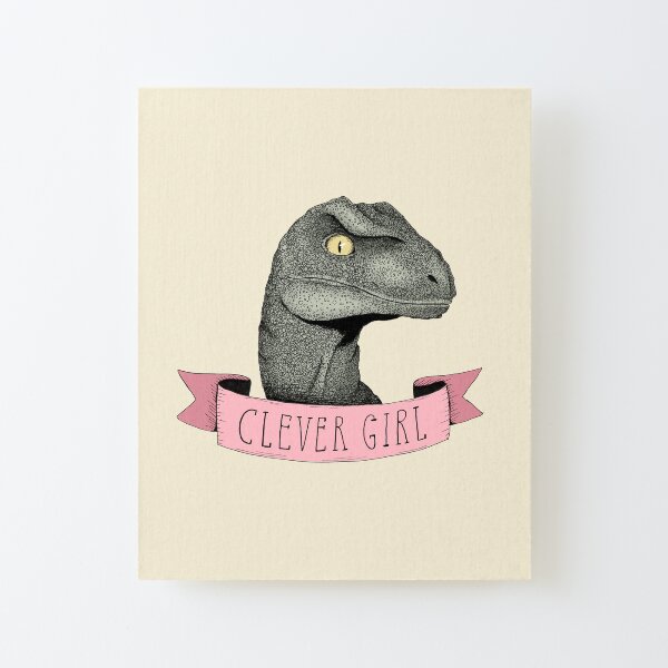 Clever Girl raptor dinosaur Canvas Mounted Print
