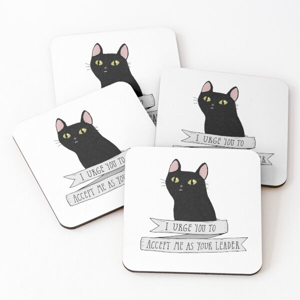 Salem Saberhagen - black cat quote Coasters (Set of 4)