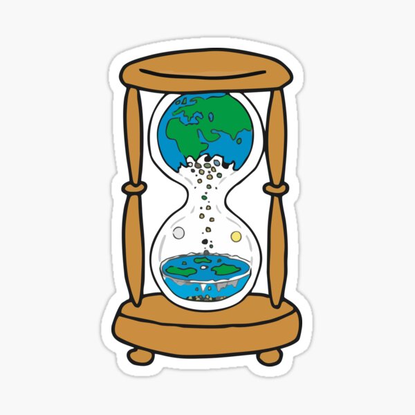 Item preview, Flat Earth Hourglass - It's Time! designed and sold by FlatEarthBiz.