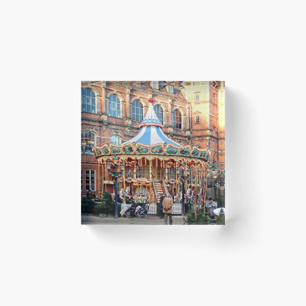 Christmas Merry Go Round Acrylic Block