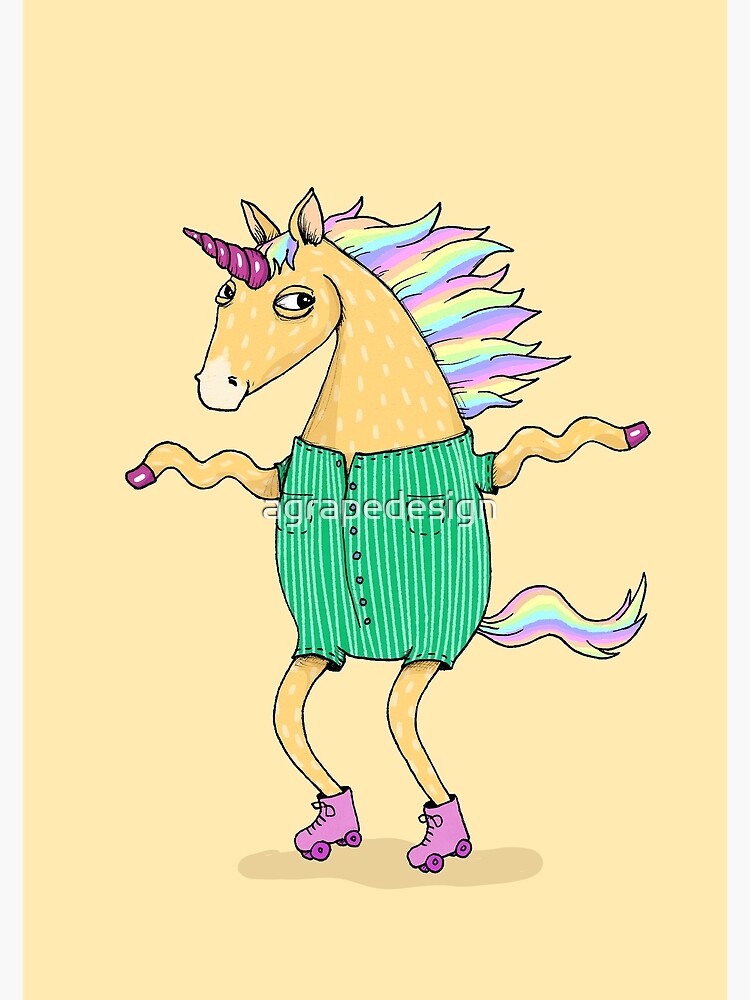 « Patin à roulettes pastel Licorne » par agrapedesign