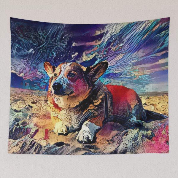 Item preview, Pop Art Corgi Beach Day designed and sold by Alyxandre.