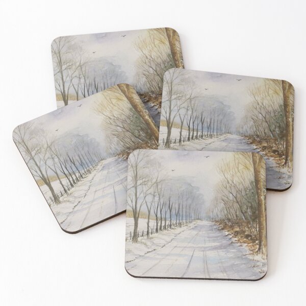 Item preview, Snowy Lane watercolour by Paula McBride designed and sold by TTWG.