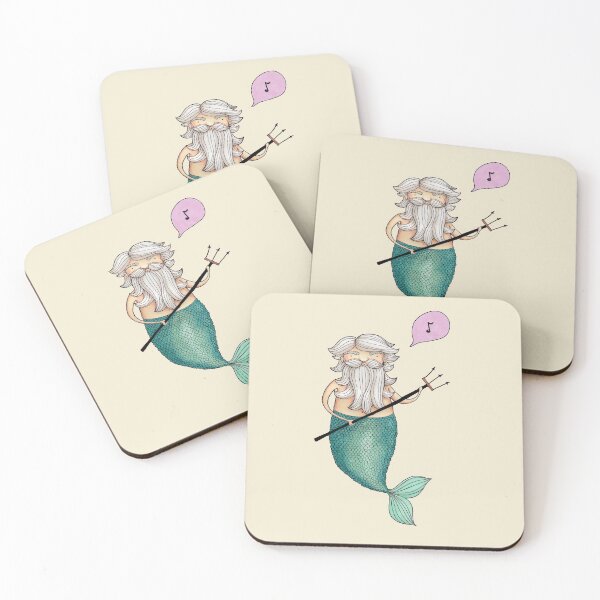Item preview, Poseidon merman with beard  designed and sold by agrapedesign.