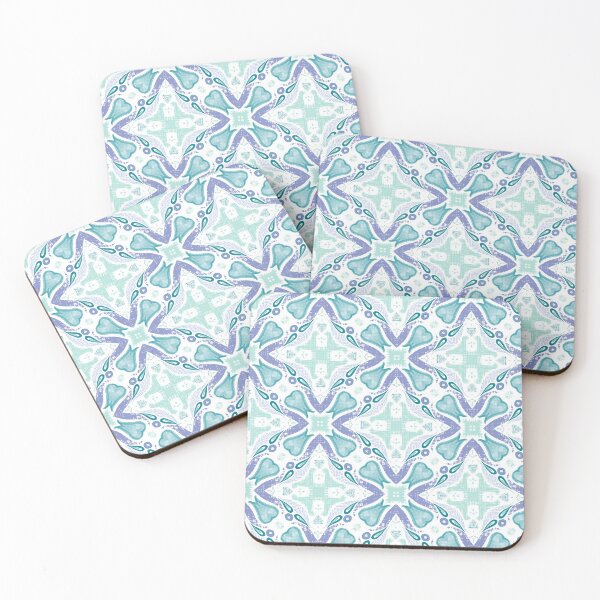 Artikelvorschau, Kachelmuster in Lavendel und Mint entworfen und verkauft von Patterista.