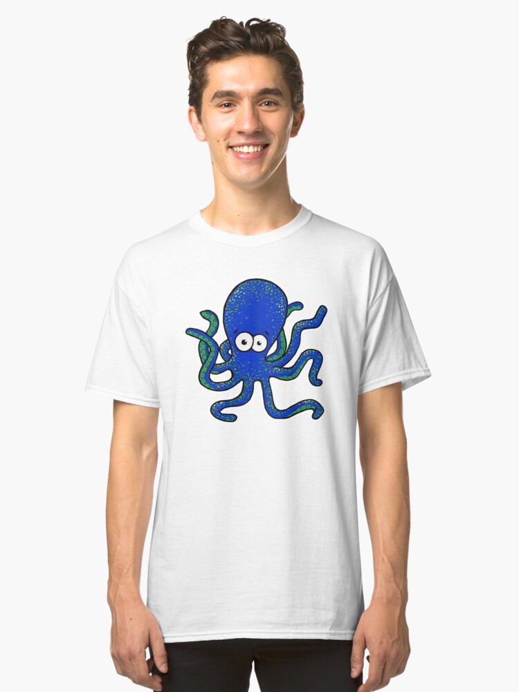 Alternate view of Squiggles the Octopus Classic T-Shirt