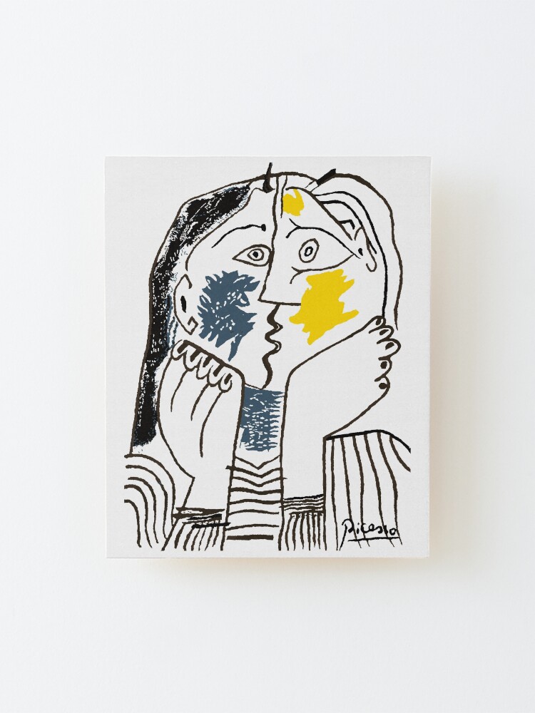 Alternate view of Pablo Picasso The Kiss 1979 Artwork Reproduction For T Shirt, Framed Prints Mounted Print