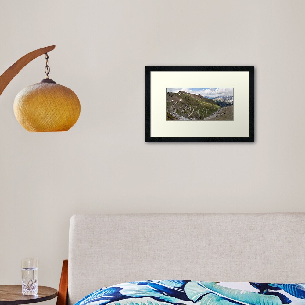 Curves of Stelvio Pass Framed Art Print