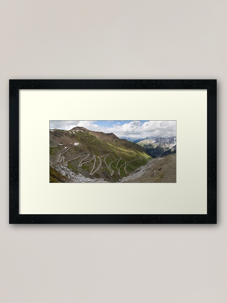 Alternate view of Curves of Stelvio Pass Framed Art Print