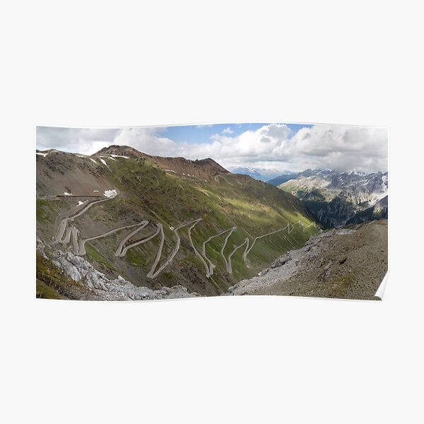 Curves of Stelvio Pass Poster