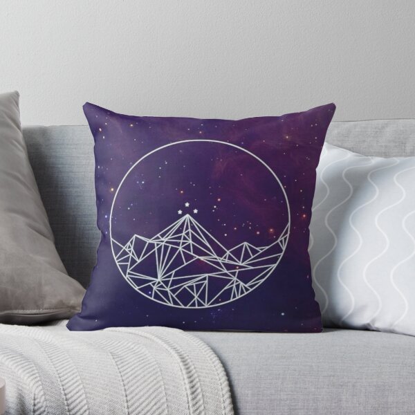 ACOMAF Night Court mountains pattern Throw Pillow