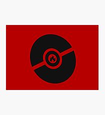Pokemon Pokeball Fire Photographic Print