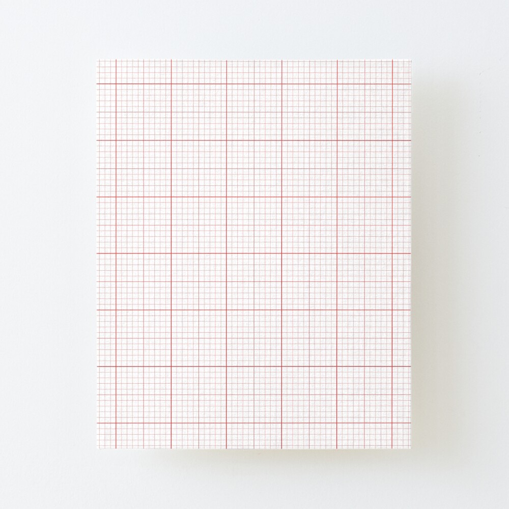 red graph paper pattern art board print for sale by kapotka redbubble