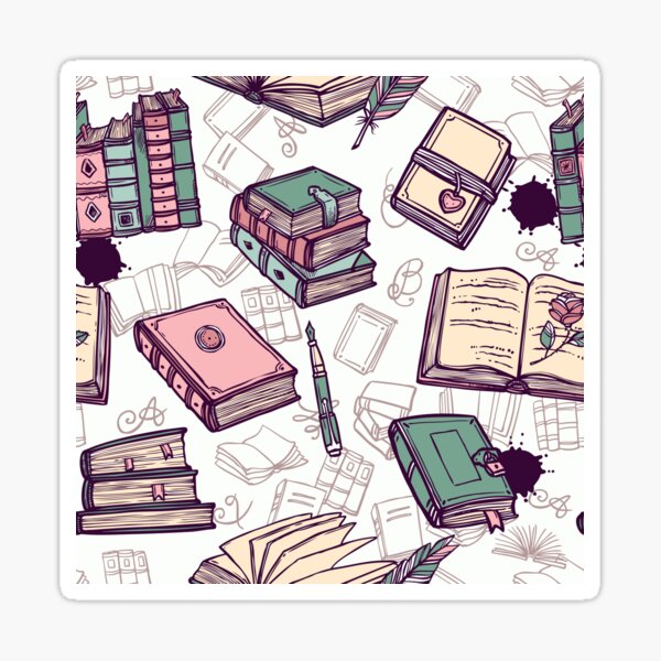 Vintage books Sticker for Sale by XCIV