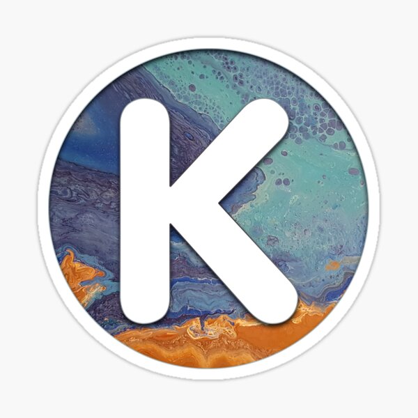 Ocean Letter K Sticker